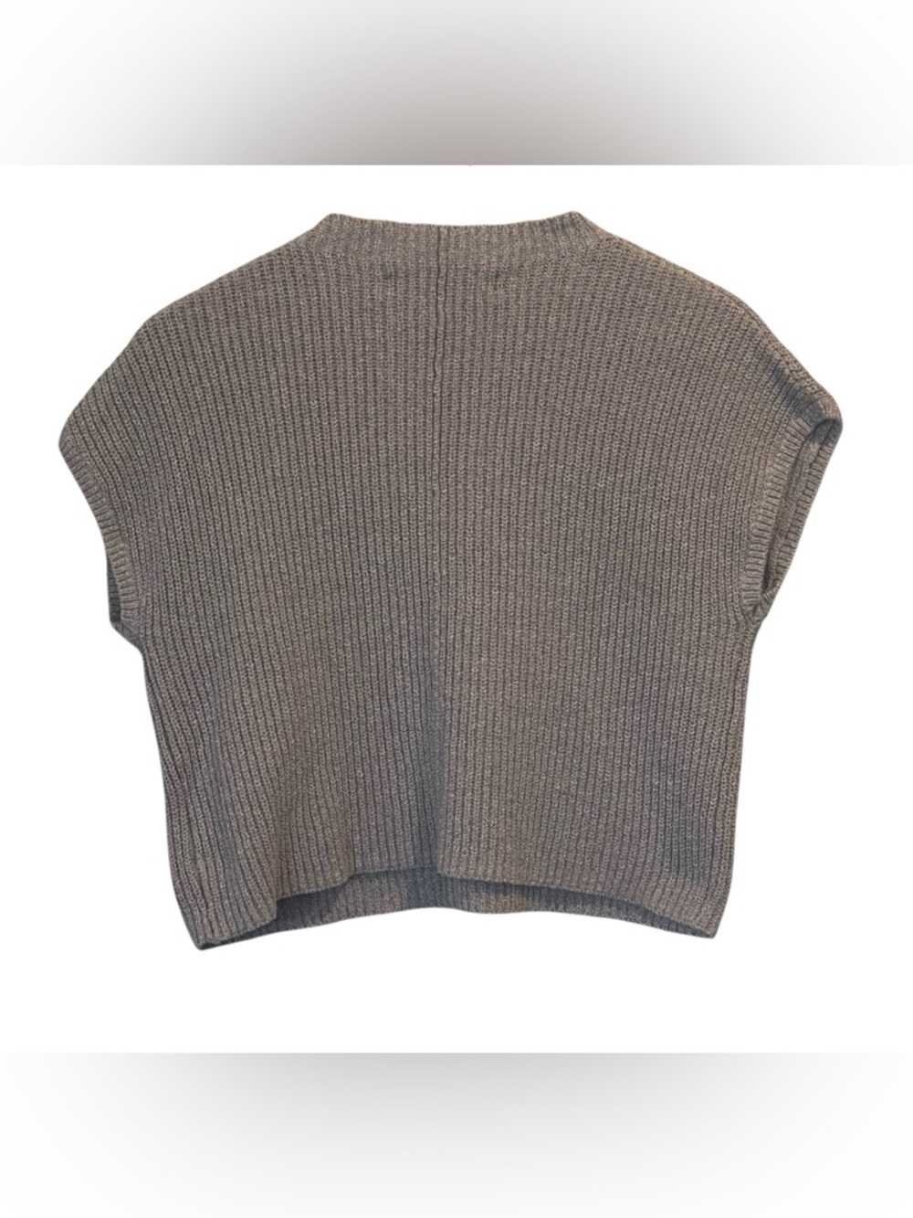 Free People Beach Freya Cropped Sweater Sleeveless, Boxy, Gray, Size Small - Picture 3 of 13